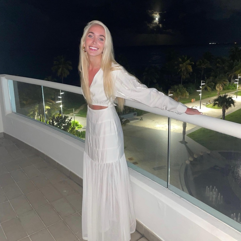 ATOIR White Dress with Front Cut Out